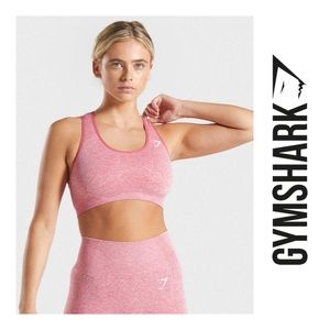 Gymshark Vital seamless sports bra top. Pink Marl. Size Small.